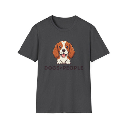 Dogs>People Unisex Adult T-Shirt