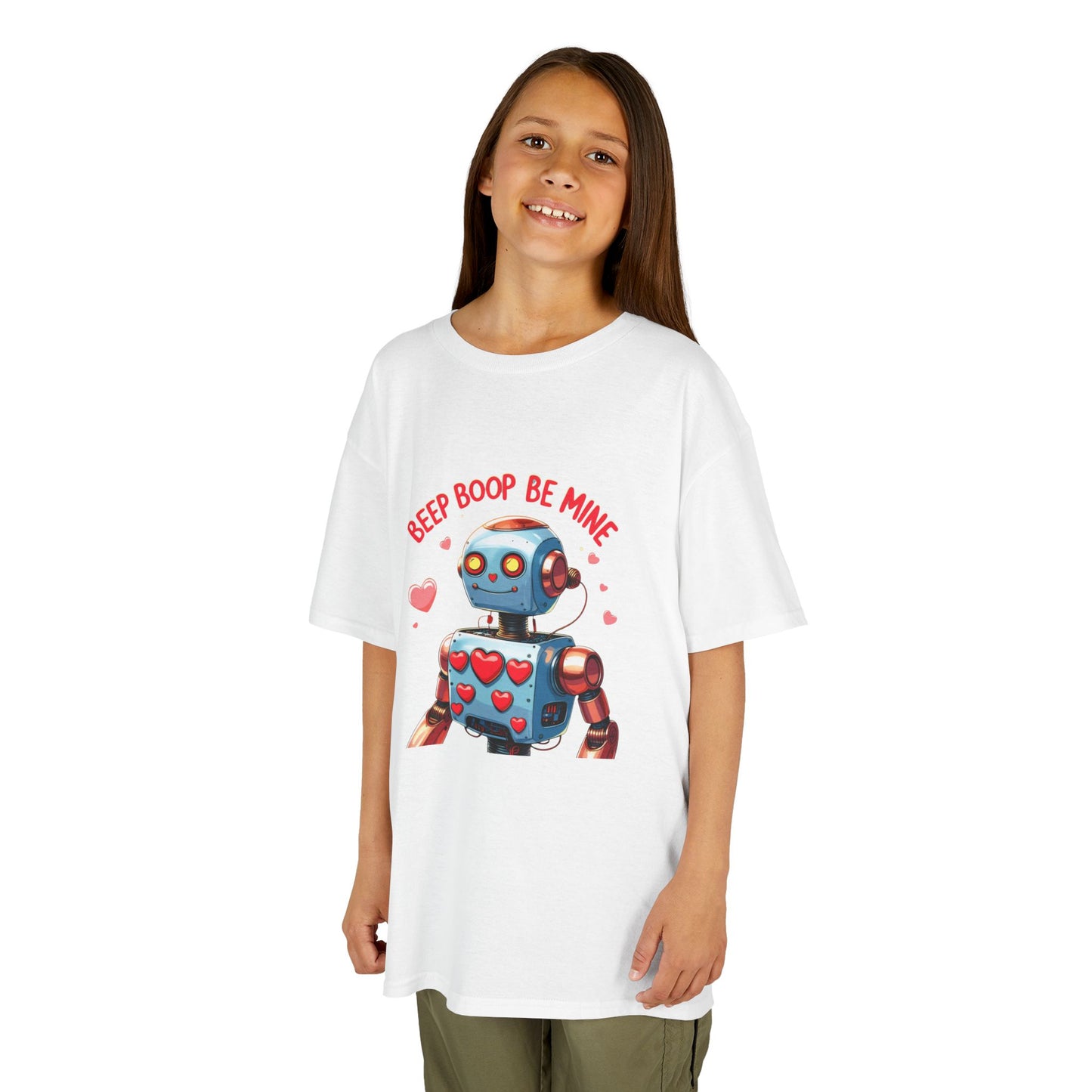 Beep Boop Be Mine Kids Heavy Cotton™ Tee