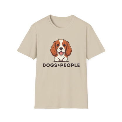 Dogs>People Unisex Adult T-Shirt