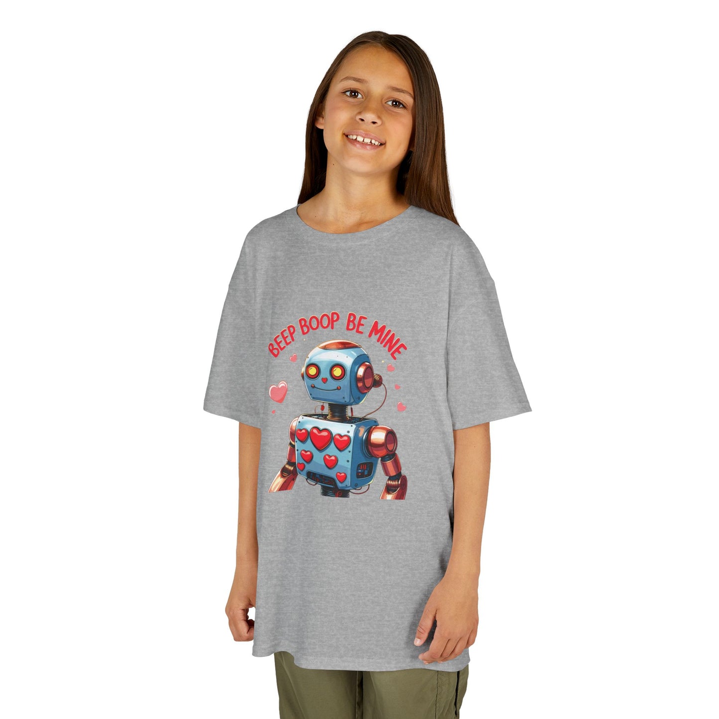 Beep Boop Be Mine Kids Heavy Cotton™ Tee