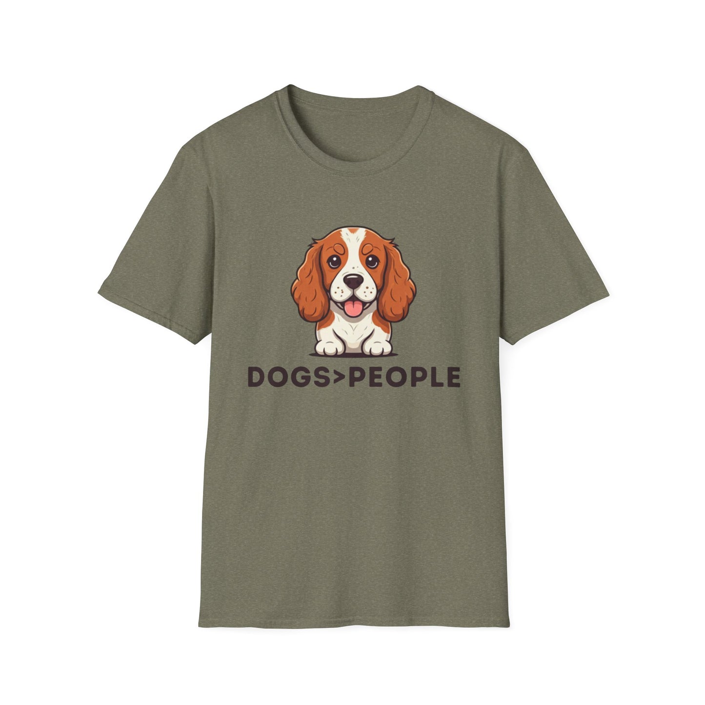 Dogs>People Unisex Adult T-Shirt