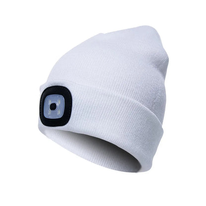 Led Light Head Lamp Knitted Hat 