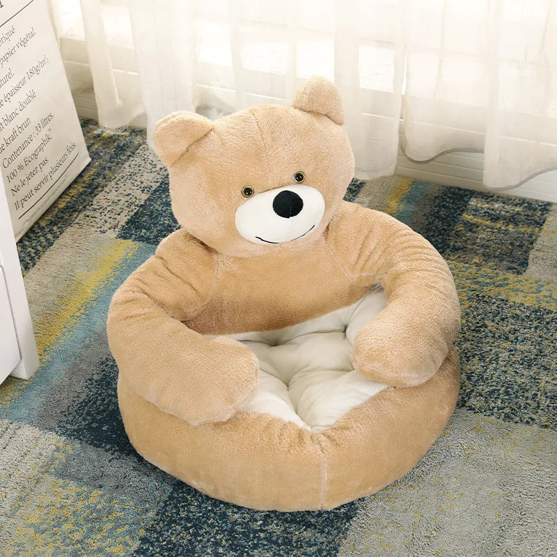 Semi-Enclosed Bear Pet Dog/Cat Bed Ultra Soft