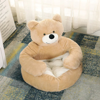 Semi-Enclosed Bear Pet Dog/Cat Bed Ultra Soft