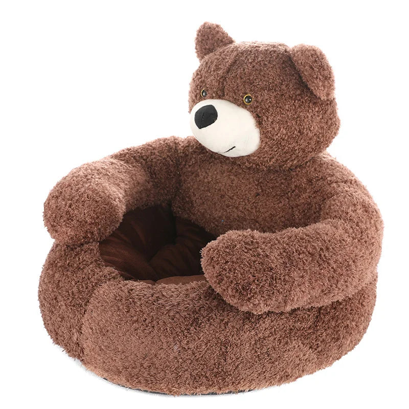 Semi-Enclosed Bear Pet Dog/Cat Bed Ultra Soft