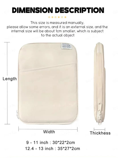 Tablet Sleeve Bag 9-11 Inch  Pad 5 Pro Ipad Air Pro 11 13 M4 M2 10Th/9/8 10.2 for Samsung Huawei Shockproof Pouch Bags