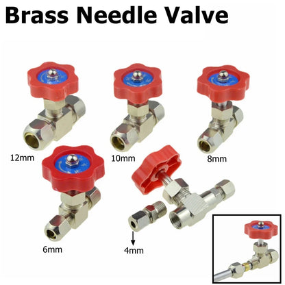 Pneumatic Ball Valve Quick Fitting 4 6mm 8mm 10mm 12mm Compressor Air Hose Water Tube Needle Adjust Flow Control Crane Coupling