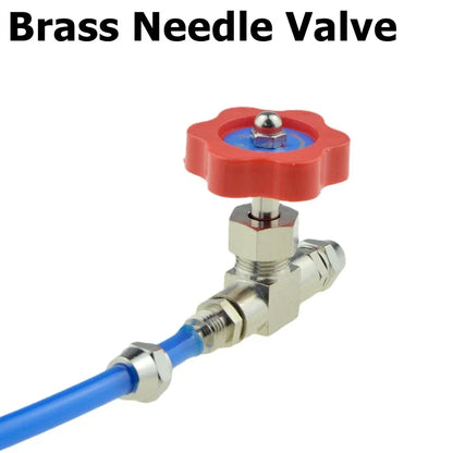 Pneumatic Ball Valve Quick Fitting 4 6mm 8mm 10mm 12mm Compressor Air Hose Water Tube Needle Adjust Flow Control Crane Coupling