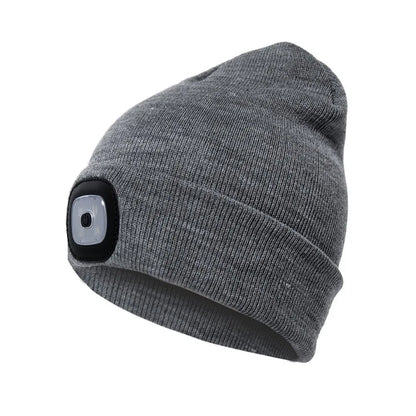 Led Light Head Lamp Knitted Hat 