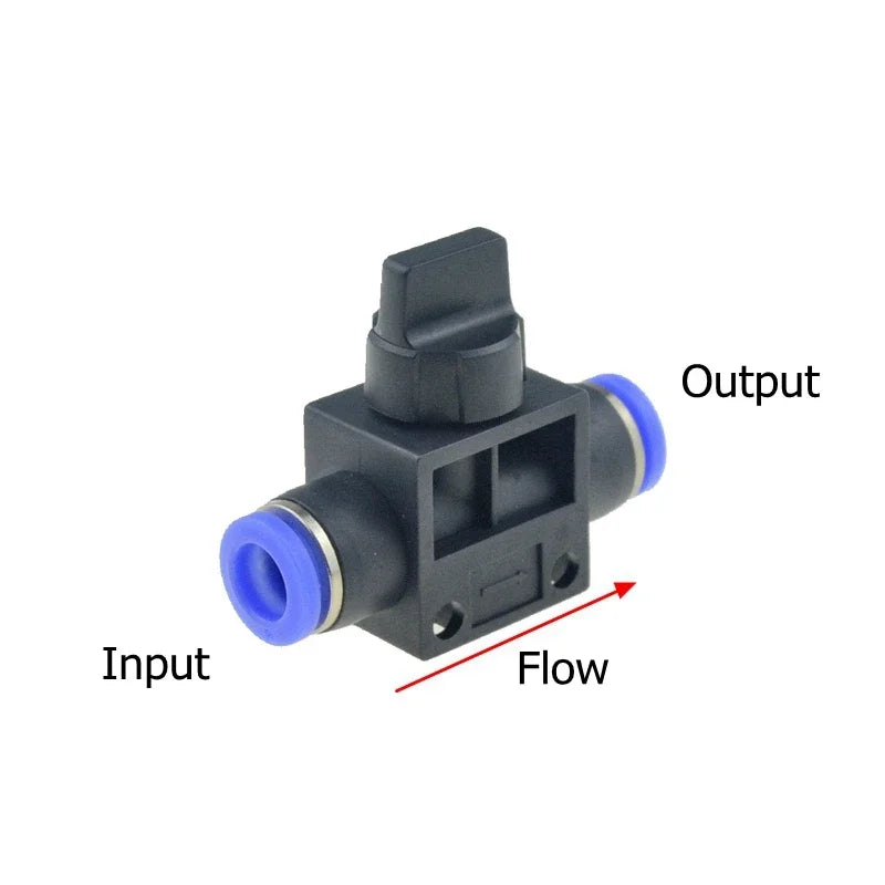 Pneumatic Ball Valve Quick Fitting 4 6mm 8mm 10mm 12mm Compressor Air Hose Water Tube Needle Adjust Flow Control Crane Coupling