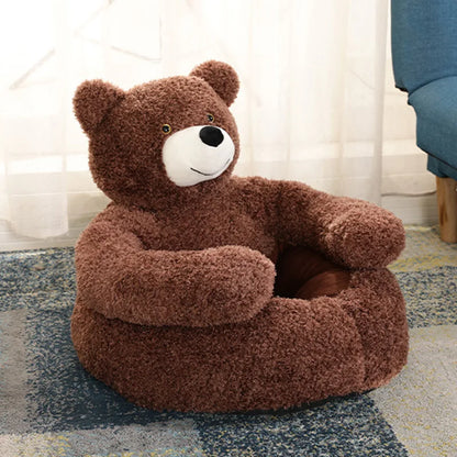 Semi-Enclosed Bear Pet Dog/Cat Bed Ultra Soft