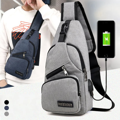 USB Charging Sling Bag For Men/women