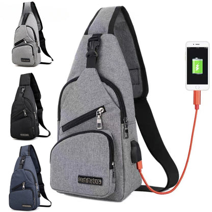 USB Charging Sling Bag For Men/women