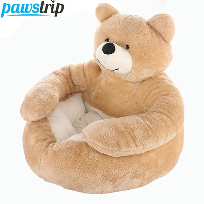 Semi-Enclosed Bear Pet Dog/Cat Bed Ultra Soft