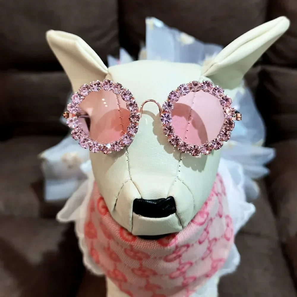 Pet Dog Glasses Rhinestone