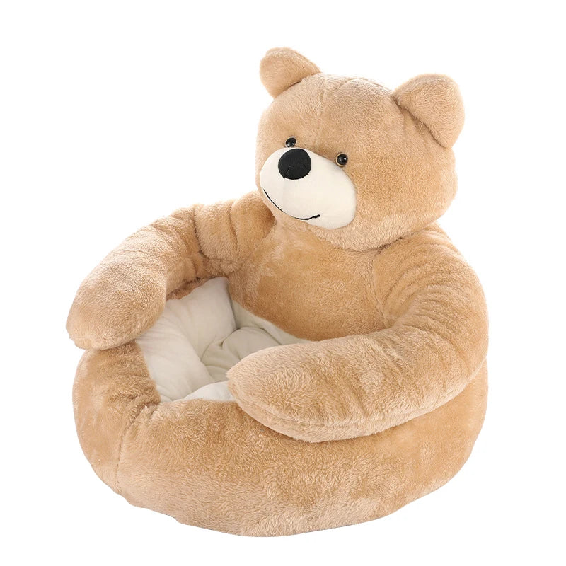 Semi-Enclosed Bear Pet Dog/Cat Bed Ultra Soft