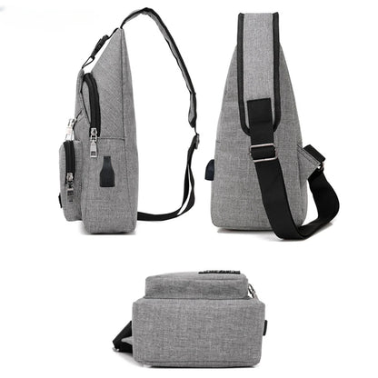 USB Charging Sling Bag For Men/women