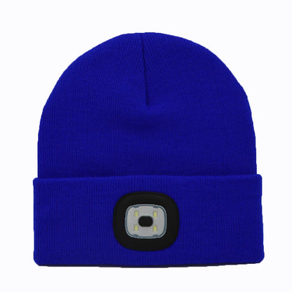 Led Light Head Lamp Knitted Hat 