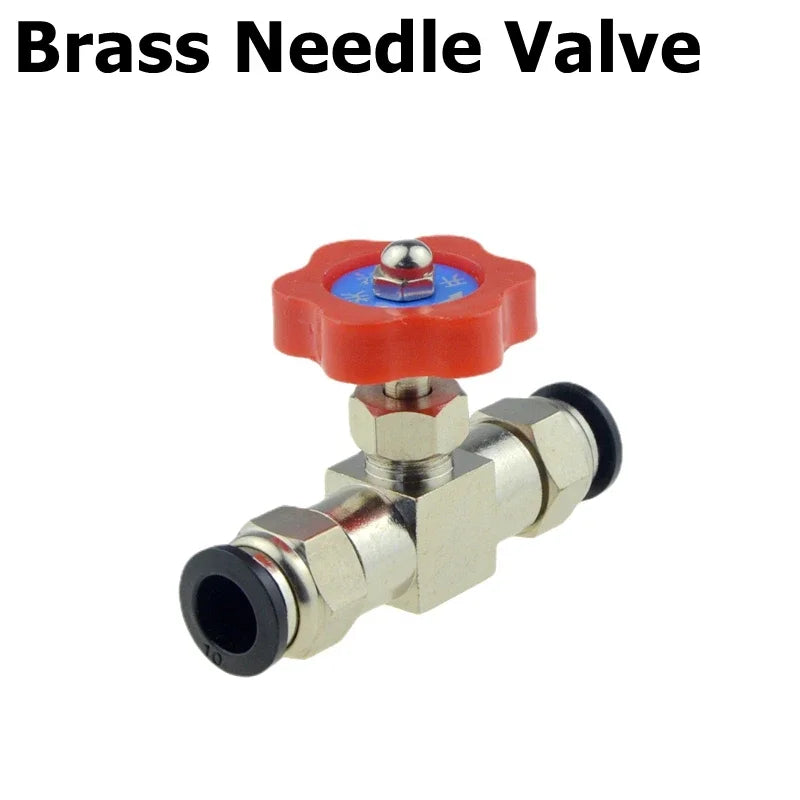 Pneumatic Ball Valve Quick Fitting 4 6mm 8mm 10mm 12mm Compressor Air Hose Water Tube Needle Adjust Flow Control Crane Coupling