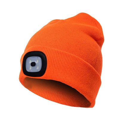 Led Light Head Lamp Knitted Hat 